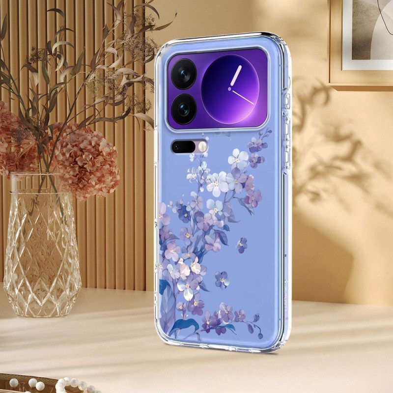 Hoesje Xiaomi 17 Pro Transparante Vlinders En Bloemen