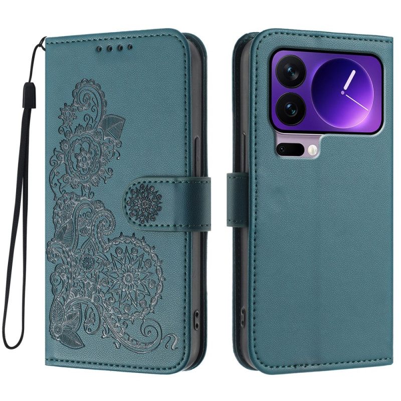 Leren Hoesje Voor Xiaomi 17 Pro Mandala Kant