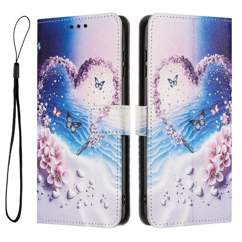 Leren Hoesje Voor Xiaomi 17 Pro Vlinder En Hart