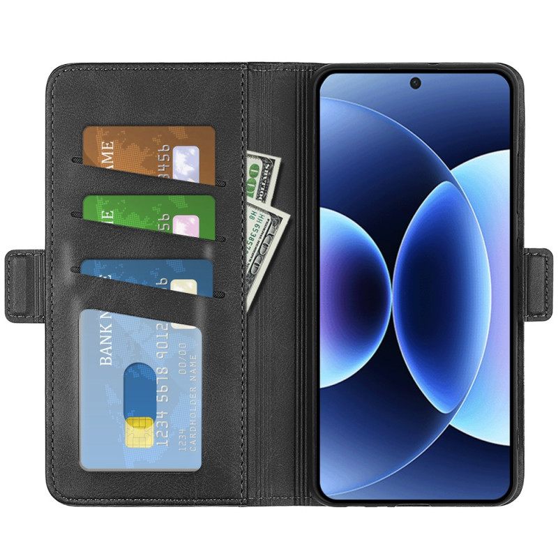 Leren Hoesje Xiaomi 17 Pro Dubbele Sluiting Bescherming Hoesje