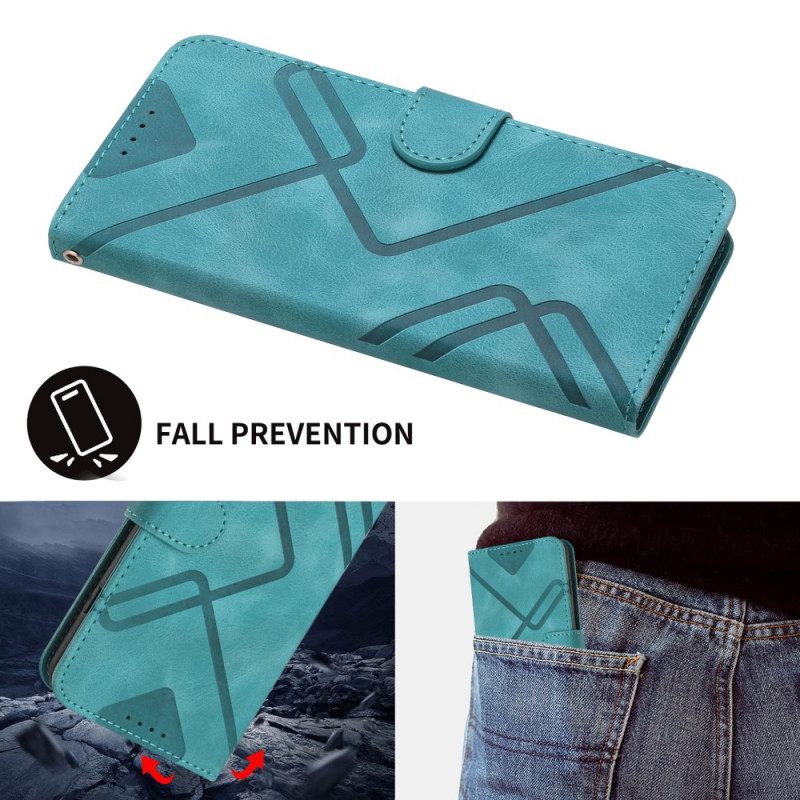 Leren Hoesje Xiaomi 17 Pro Geometrische Patronen Bescherming Hoesje