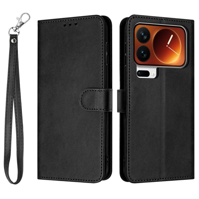 Leren Hoesje Xiaomi 17 Pro Leereffect Met Koord