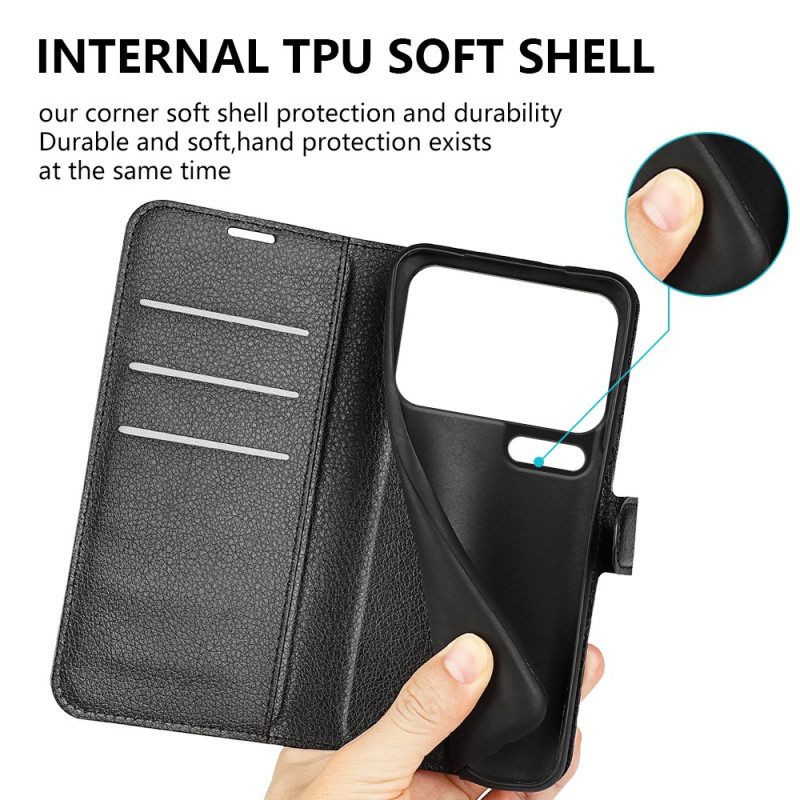 Leren Hoesje Xiaomi 17 Pro Lychee Kunstleer