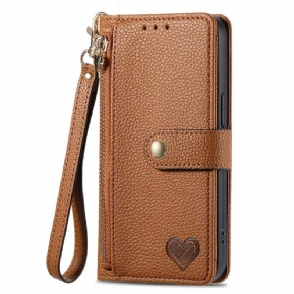 Leren Hoesje Xiaomi 17 Pro Rfid-blokkerend Hartontwerp