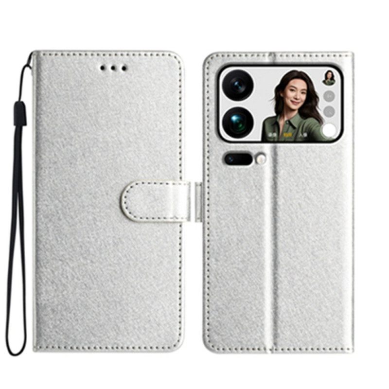 Leren Hoesje Xiaomi 17 Pro Zijdetextuur Bescherming Hoesje