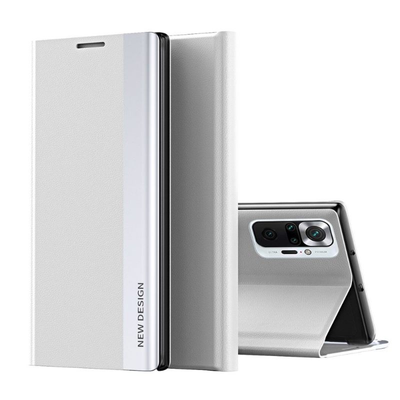 Cover voor Xiaomi Redmi Note 10 Pro Zakelijke Magneet Met Leereffect