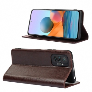 Flip Case voor Xiaomi Redmi Note 10 Pro Ondersteuningsfunctie Voor Leren Kaarthouder