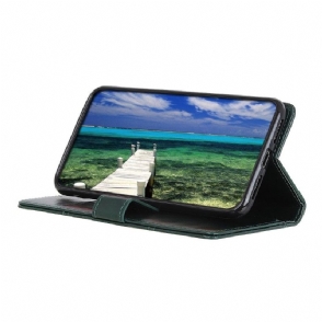 Folio-hoesje voor Xiaomi Redmi Note 10 Pro Ledereffect Met Klinknagels