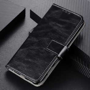 Folio-hoesje voor Xiaomi Redmi Note 10 Pro Luxe Stiksels Met Leereffect