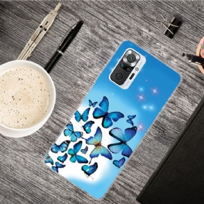 Hoesje voor Xiaomi Redmi Note 10 Pro Anti-fall Blauwe Vlinders