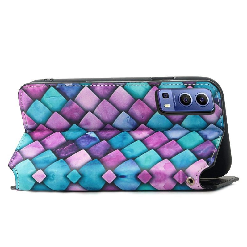 Flip Case voor Vivo Y72 5G Gekleurde Schaalstijl