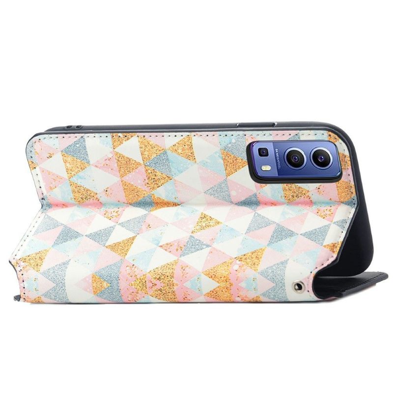 Flip Case voor Vivo Y72 5G Scandinavische Stijl