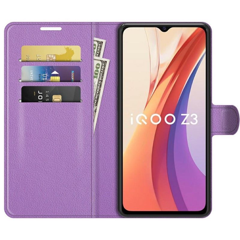 Folio-hoesje voor Vivo Y72 5G Anti-fall Portemonnee Leren Leerstijl