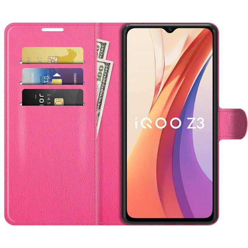 Folio-hoesje voor Vivo Y72 5G Anti-fall Portemonnee Leren Leerstijl