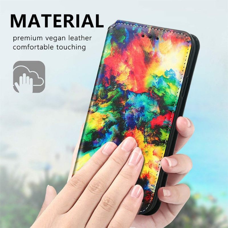 Folio-hoesje voor Vivo Y72 5G Iriserende Wolk