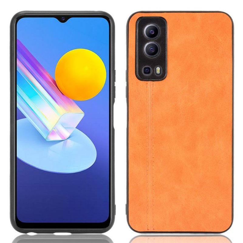 Hoesje voor Vivo Y72 5G Leereffect