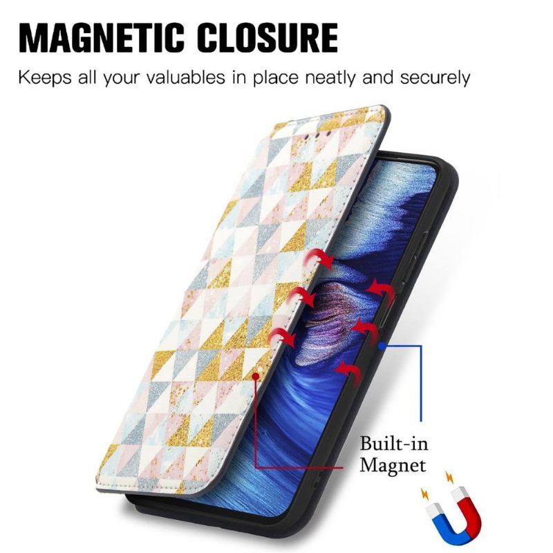 Flip Case voor Xiaomi Redmi Note 10 5G / Poco M3 Pro Scandinavische Stijl