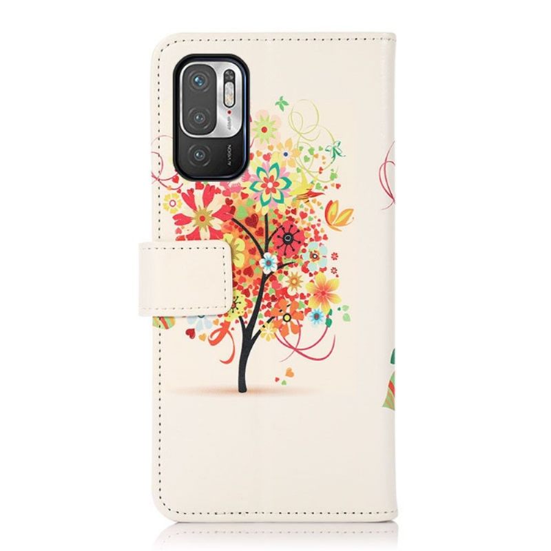 Folio-hoesje voor Xiaomi Redmi Note 10 5G / Poco M3 Pro Bloemenboom