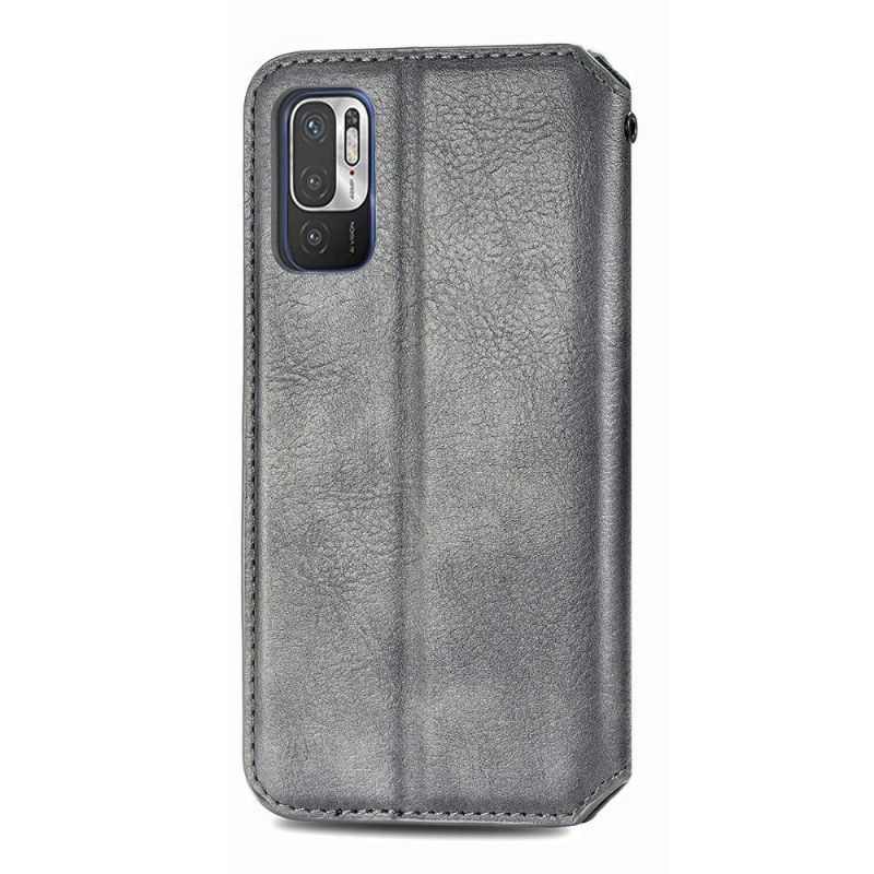 Folio-hoesje voor Xiaomi Redmi Note 10 5G / Poco M3 Pro Geometrisch Ontwerp Leereffect