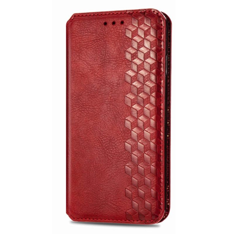 Folio-hoesje voor Xiaomi Redmi Note 10 5G / Poco M3 Pro Geometrisch Ontwerp Leereffect