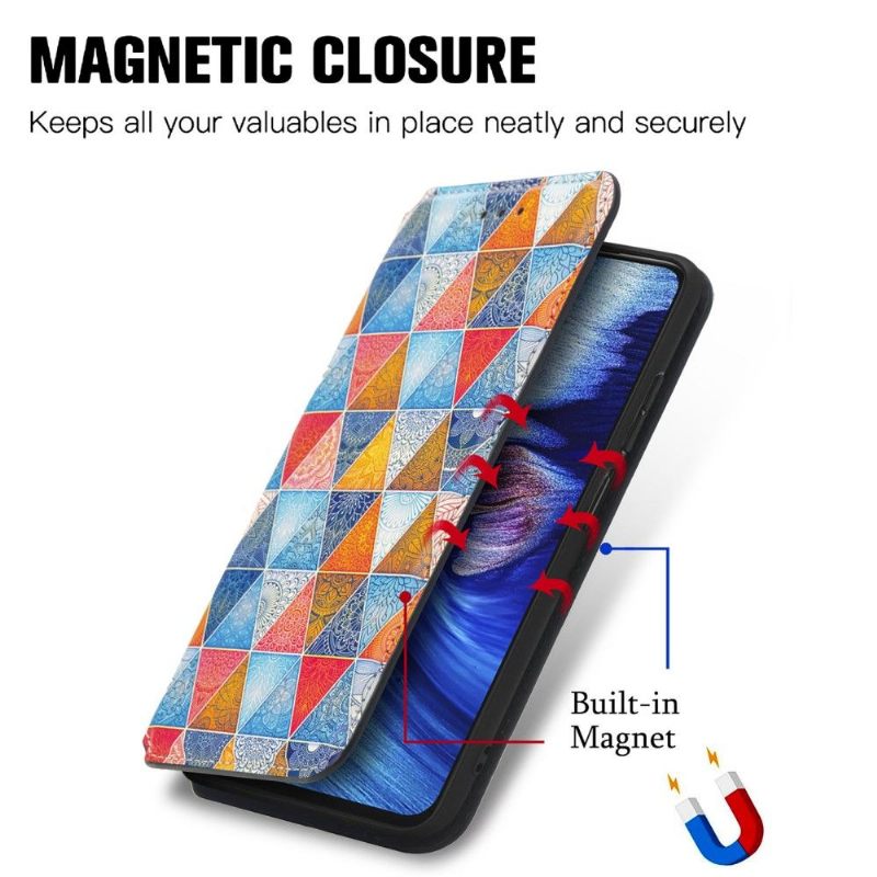 Folio-hoesje voor Xiaomi Redmi Note 10 5G / Poco M3 Pro Geometrische Mandala