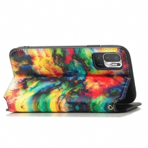 Folio-hoesje voor Xiaomi Redmi Note 10 5G / Poco M3 Pro Iriserende Wolk