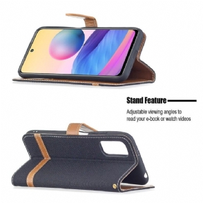Folio-hoesje voor Xiaomi Redmi Note 10 5G / Poco M3 Pro Stoffen Bekleding