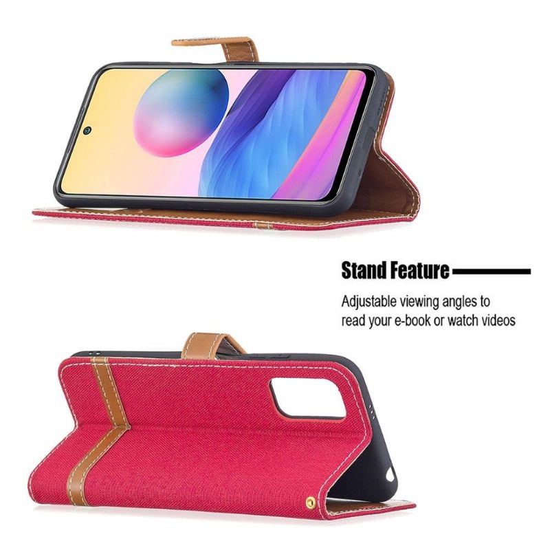 Folio-hoesje voor Xiaomi Redmi Note 10 5G / Poco M3 Pro Stoffen Bekleding