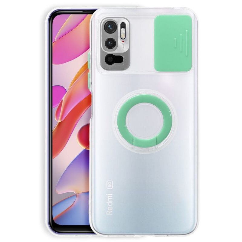 Hoesje voor Xiaomi Redmi Note 10 5G / Poco M3 Pro Transparant Met Ring En Camera Cover