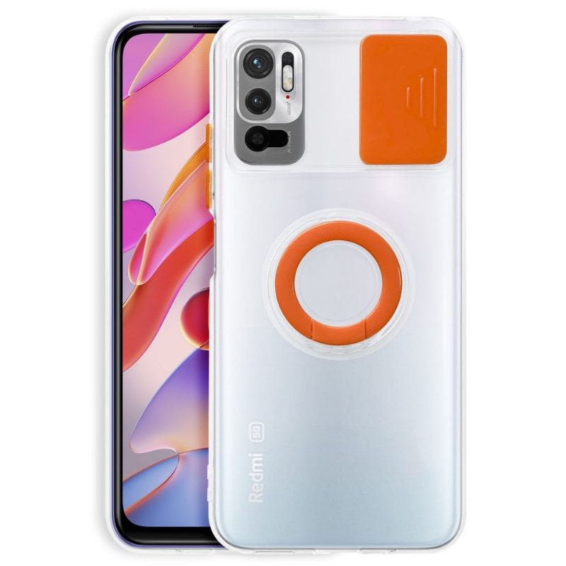Hoesje voor Xiaomi Redmi Note 10 5G / Poco M3 Pro Transparant Met Ring En Camera Cover