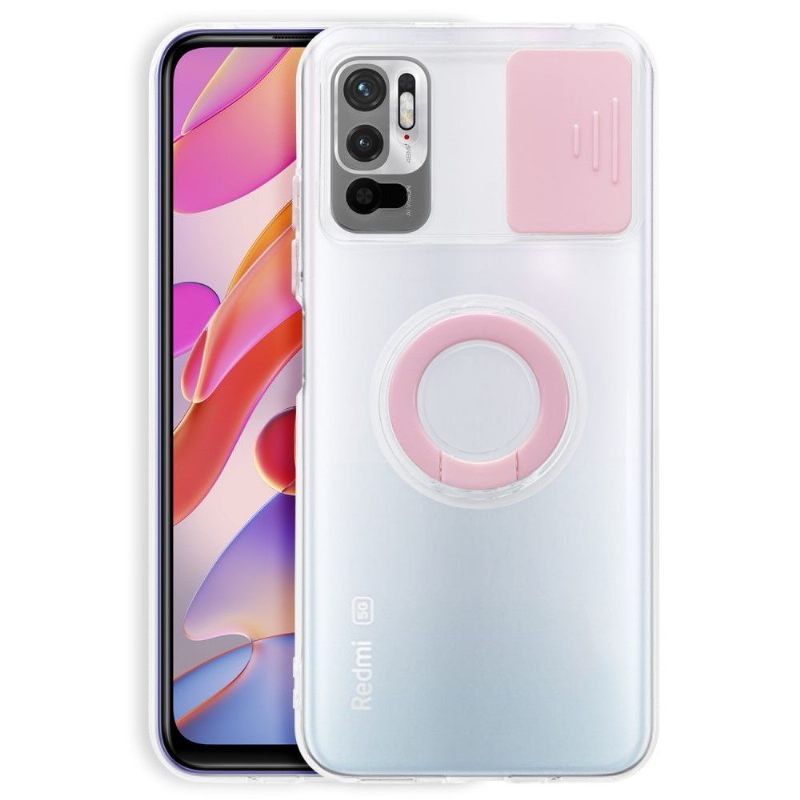 Hoesje voor Xiaomi Redmi Note 10 5G / Poco M3 Pro Transparant Met Ring En Camera Cover