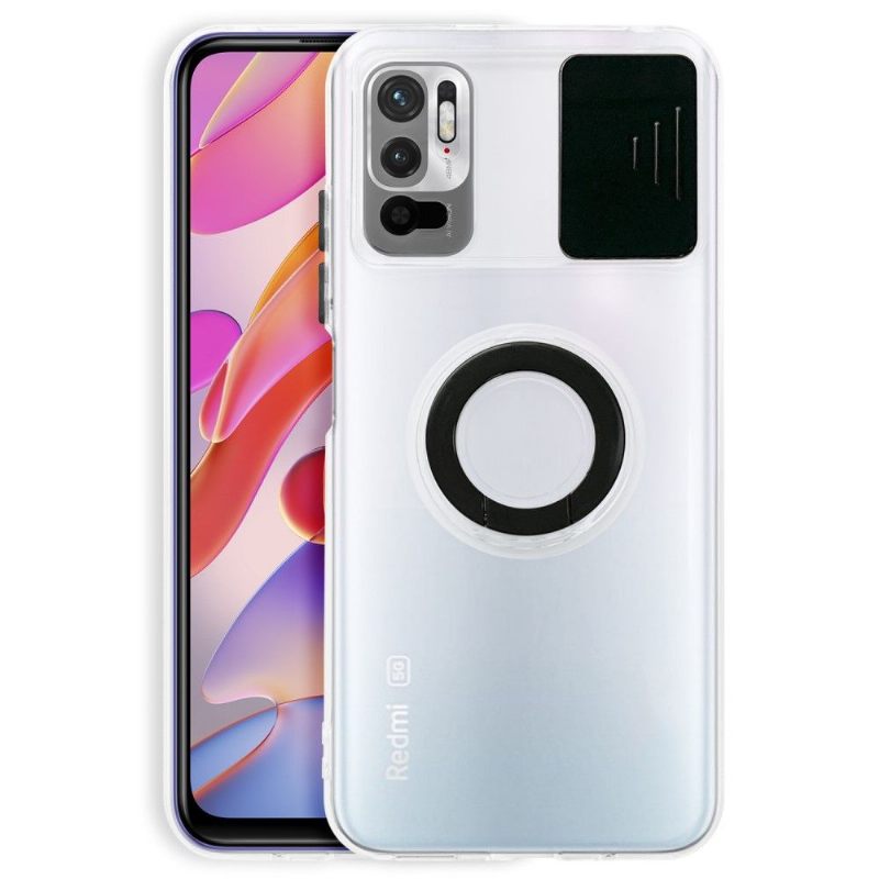 Hoesje voor Xiaomi Redmi Note 10 5G / Poco M3 Pro Transparant Met Ring En Camera Cover