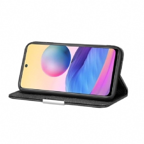 Telefoonhoesje voor Xiaomi Redmi Note 10 5G / Poco M3 Pro Folio-hoesje Nerfachtig Kunstleer