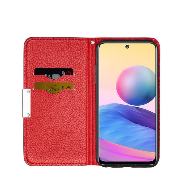Telefoonhoesje voor Xiaomi Redmi Note 10 5G / Poco M3 Pro Folio-hoesje Nerfachtig Kunstleer