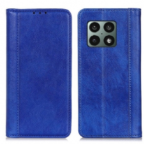 Bescherming Hoesje voor OnePlus 10 Pro 5G Folio-hoesje Litchi Leer Gekleurde Versie