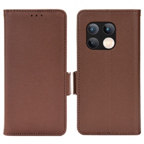 Folio-hoesje voor OnePlus 10 Pro 5G Flip Case Flap Double Litchi Nieuwe Kleuren