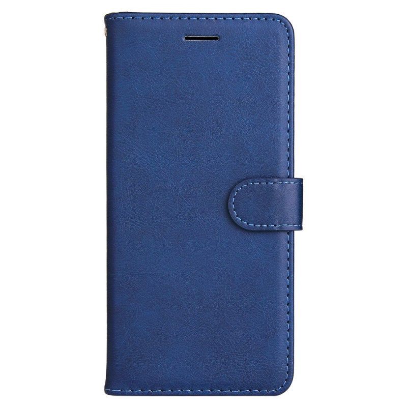 Leren Hoesje voor OnePlus 10 Pro 5G Met Ketting Strappy Effen Lederen Stijl