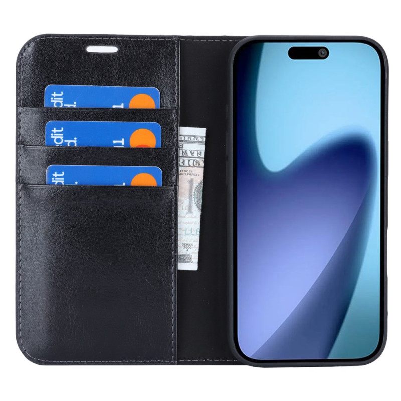 Folio-hoesje iPhone Air Echt Leer