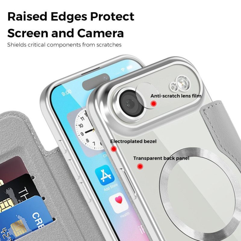 Folio-hoesje iPhone Air Magsafe-compatibel Gewatteerd Bescherming Hoesje