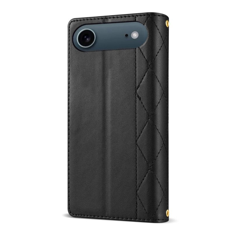 Folio-hoesje iPhone Air Telefoonhoesje Gewatteerd Met Koord En Schouderband