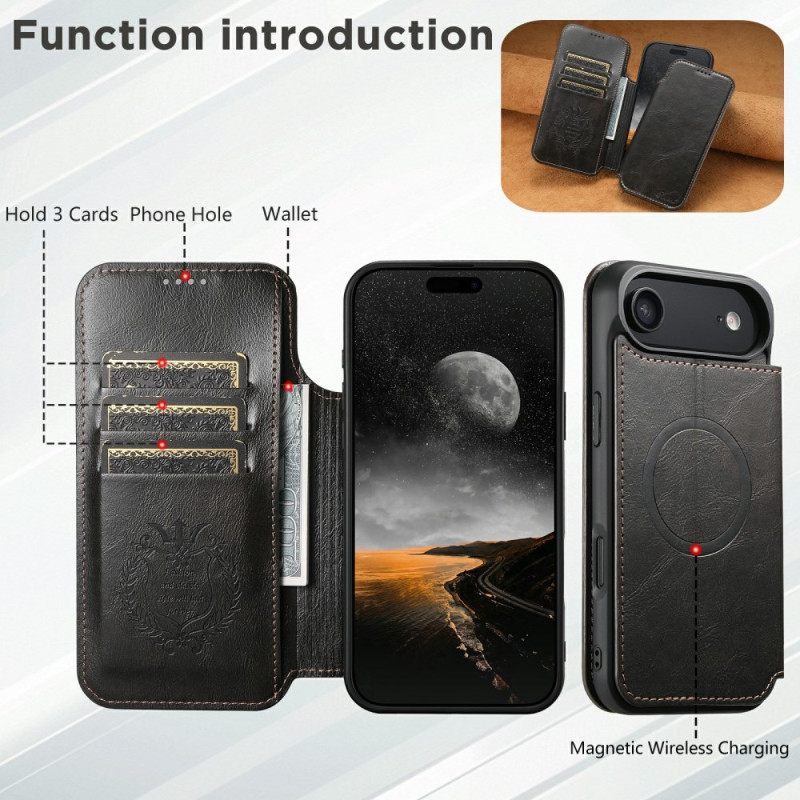 Folio-hoesje iPhone Air Telefoonhoesje Magsafe-compatibel In Vintage Stijl