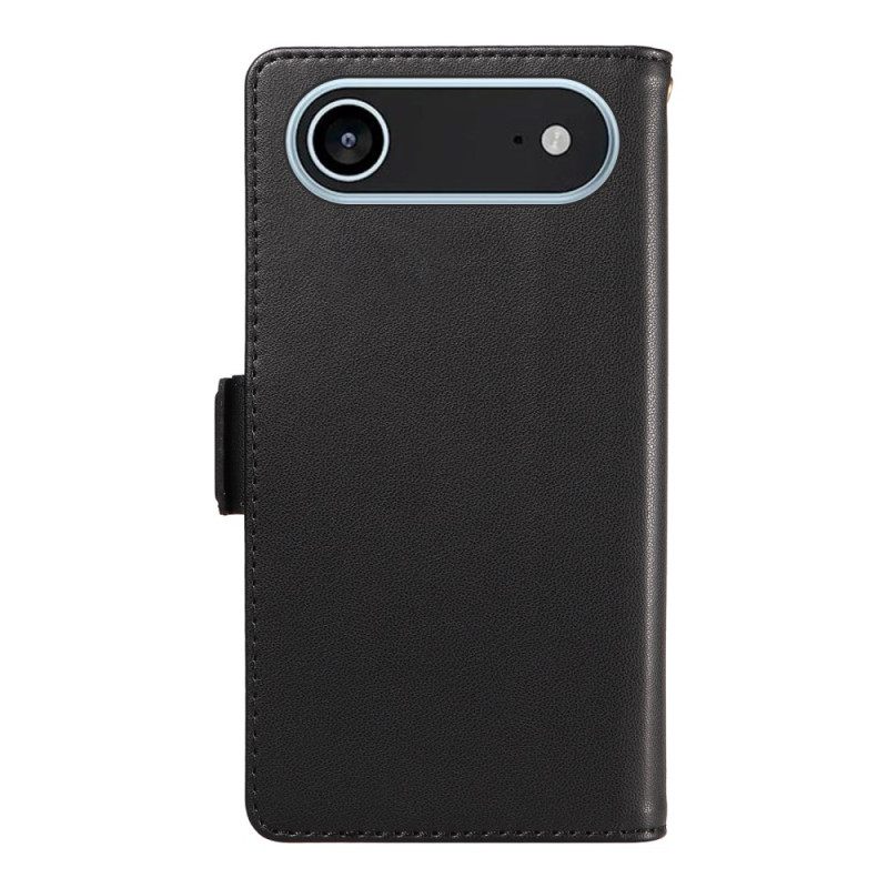 Folio-hoesje iPhone Air Telefoonhoesje Met Kaarthouders En Polsband