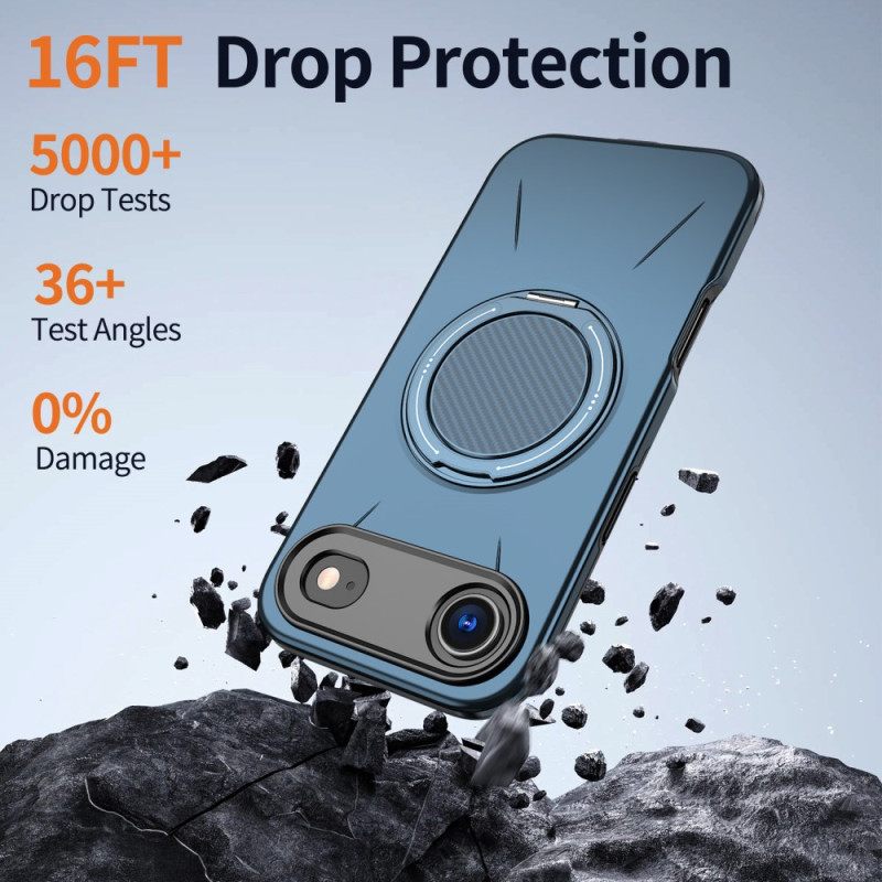 Hoesje iPhone Air Magsafe Met Draaibare Houder In Metallic Stijl