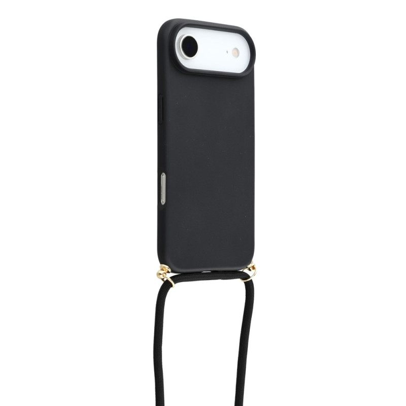 Hoesje iPhone Air Met Siliconenkoord En Tarwevezel