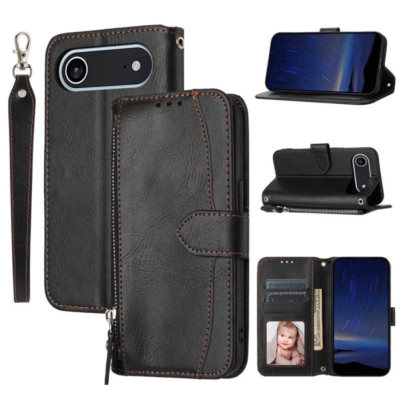 Leren Hoesje iPhone Air Retro Portemonnee