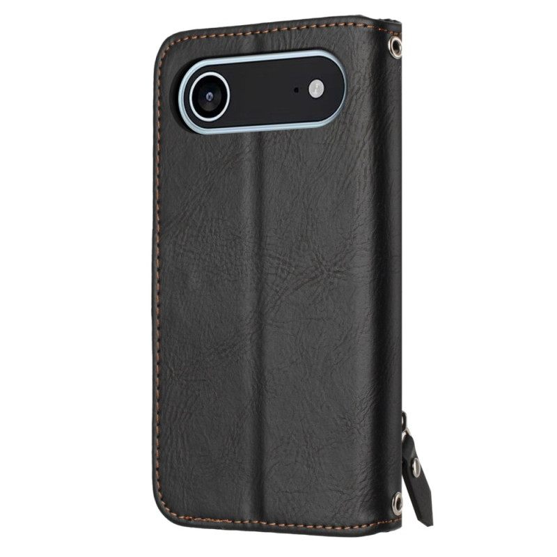 Leren Hoesje iPhone Air Retro Portemonnee