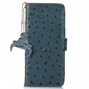 Leren Hoesje iPhone Air Rfid-blokkerend Struisvogelpatroon Bescherming Hoesje