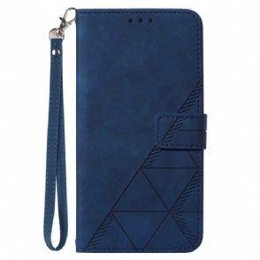 Folio-hoesje voor Xiaomi 13 Lite Met Ketting Riem Driehoeken