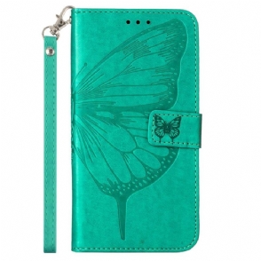 Leren Hoesje voor Xiaomi 13 Lite Vlinderontwerp Met Sleutelkoord