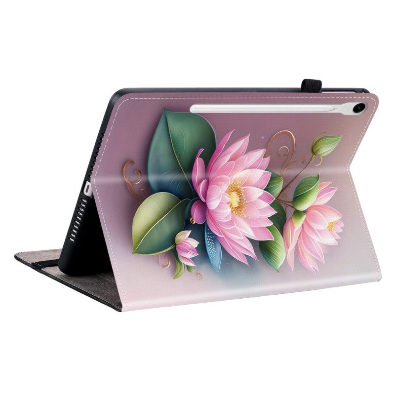 Cover Samsung Galaxy Tab S10 Fe Lotusontwerp Bescherming Hoesje
